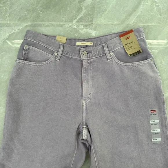 Women's Levi's Purple '94 Baggy Mid-Rise Straight Leg Jeans 100% Cotton 32 x 31