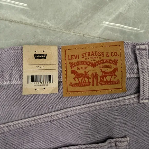 Women's Levi's Purple '94 Baggy Mid-Rise Straight Leg Jeans 100% Cotton 32 x 31
