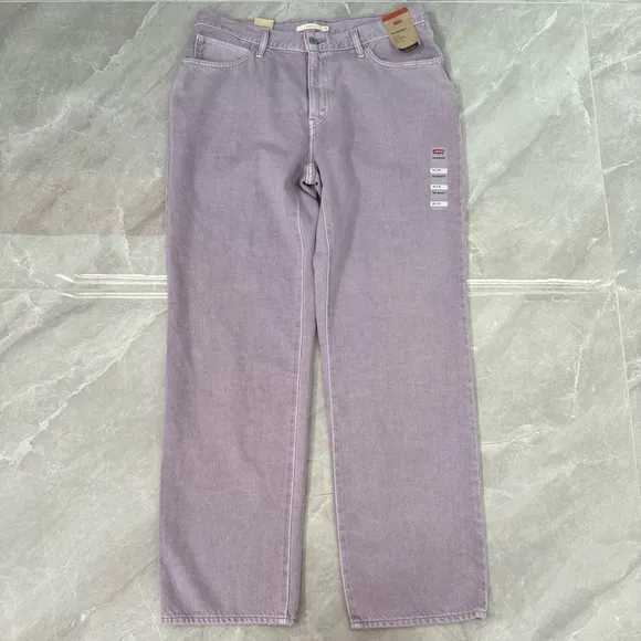 Women's Levi's Purple '94 Baggy Mid-Rise Straight Leg Jeans 100% Cotton 32 x 31