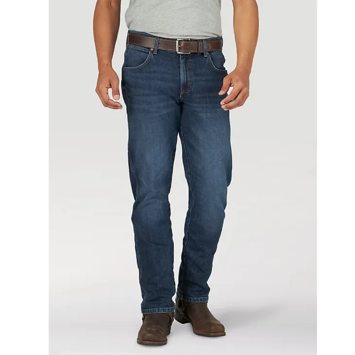Wrangler Men's Retro Premium Slim Straight Jean Dusty Navy