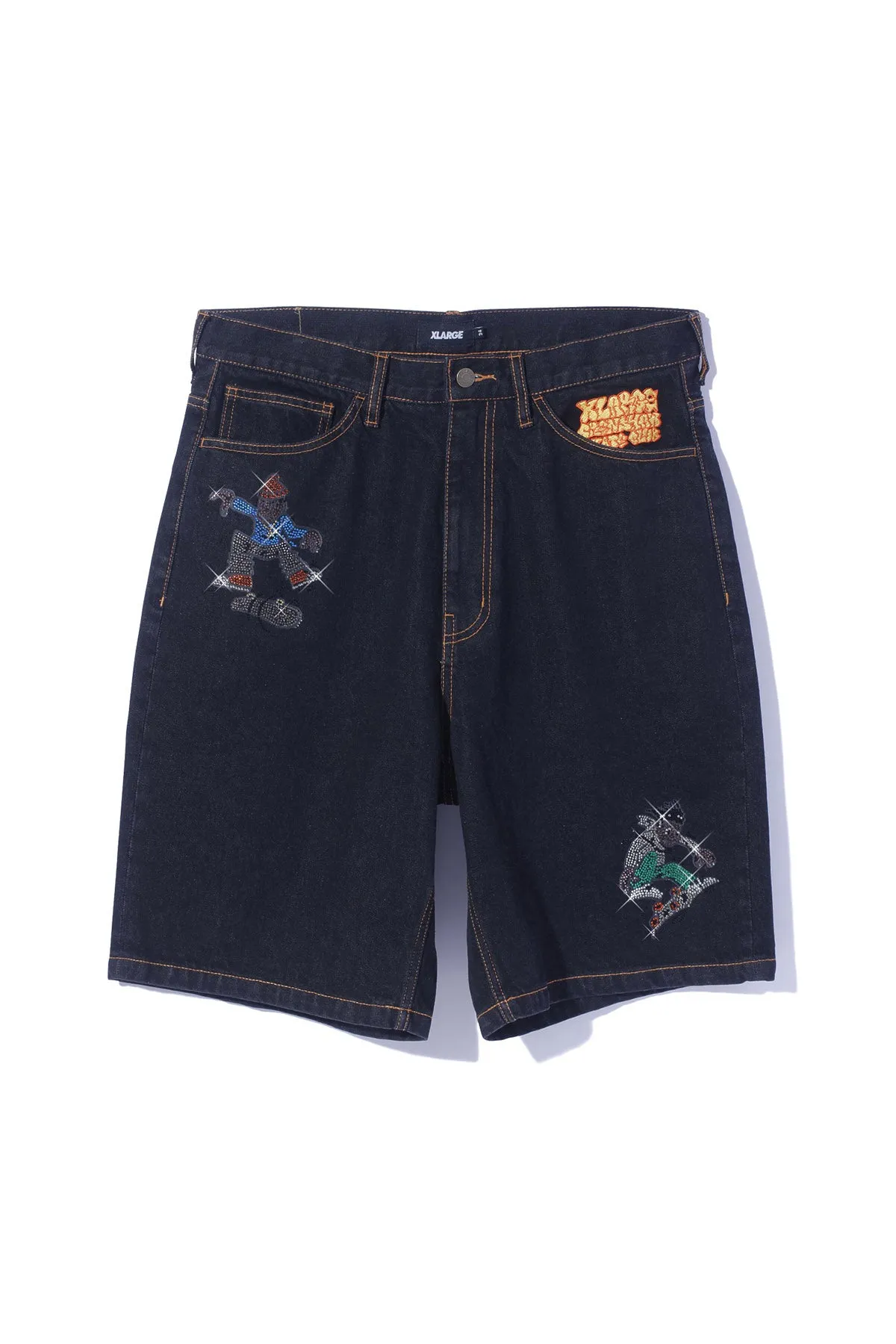 XLARGE x CSC DENIM SHORTS - BLACK