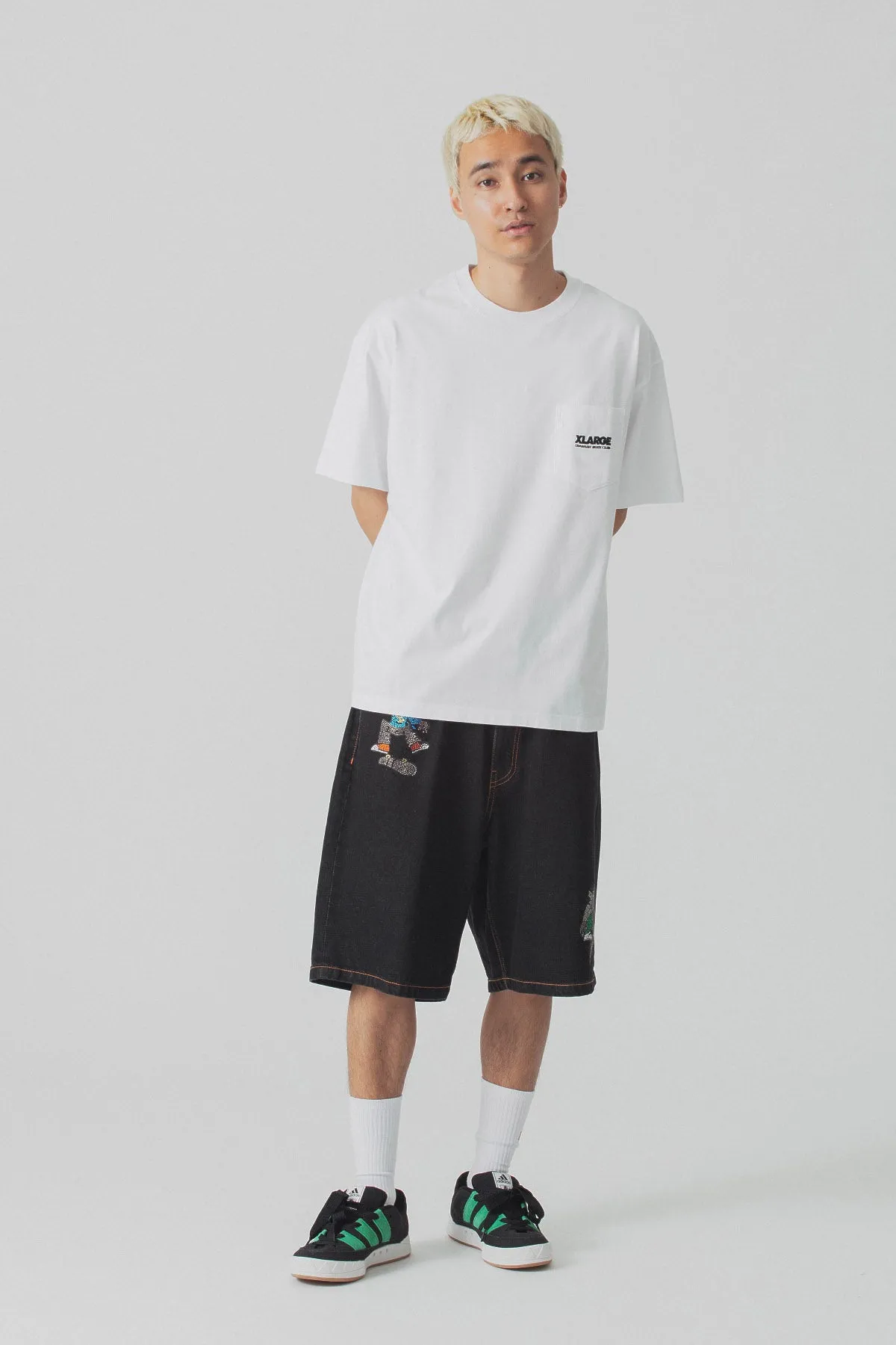 XLARGE x CSC DENIM SHORTS - BLACK