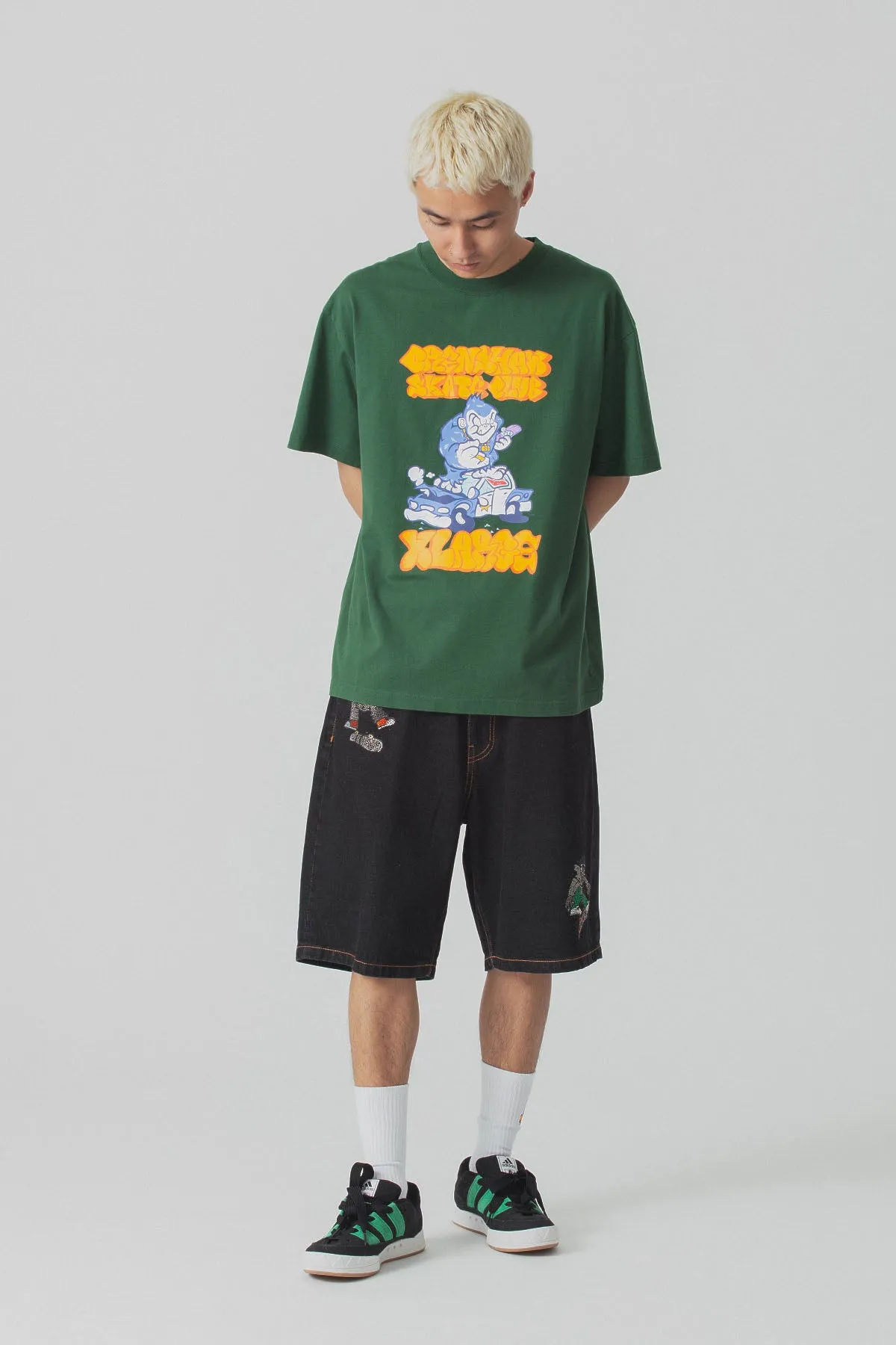 XLARGE x CSC DENIM SHORTS - BLACK