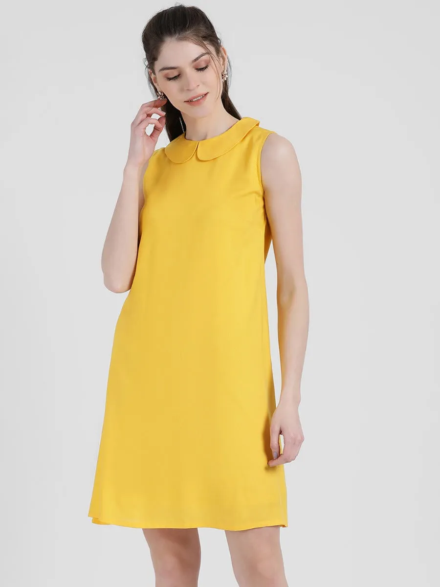 Yellow Solid A-Line Tunic