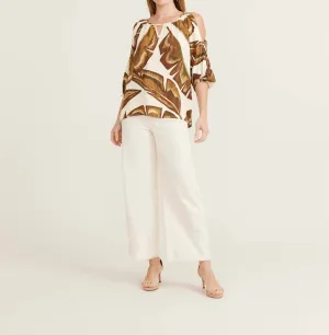 Zinzane - Banana Leaf Peasant Top